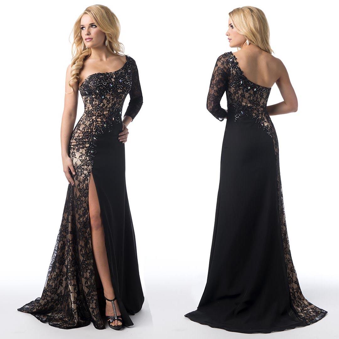 2015-sheer-lace-black-evening-dresses