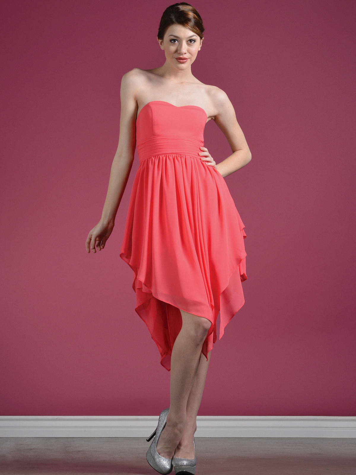 Coral_Layered_Cocktail_Dress