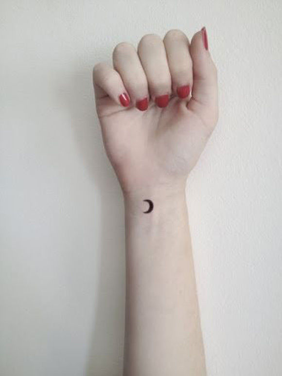 Half moon on underside of wrist