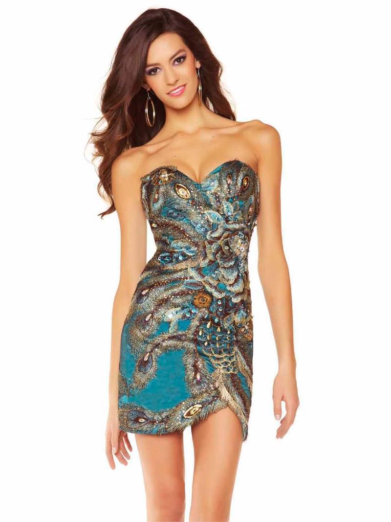 Sexy-New-Sweetheart-Turquoise-Appliques-Mini-Ctystals-Peacock-Cocktail-Dress