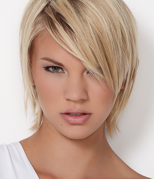 Short-hairstyles-with-side-bangs-for-women