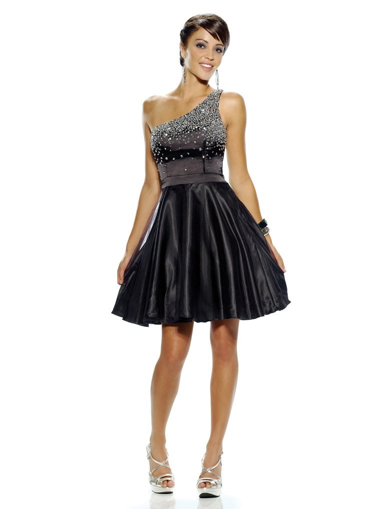 taffeta-one-shouldered-neckline-beaded-pleated-fitted-bodice-cocktail-dress