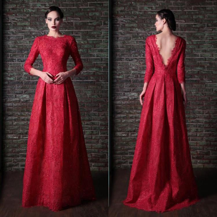 Long-Backless-Lace-Modest-Dark-Red-Prom-Dresses-with-Sleeves-2015-New-Designer-High-Neck-Top.