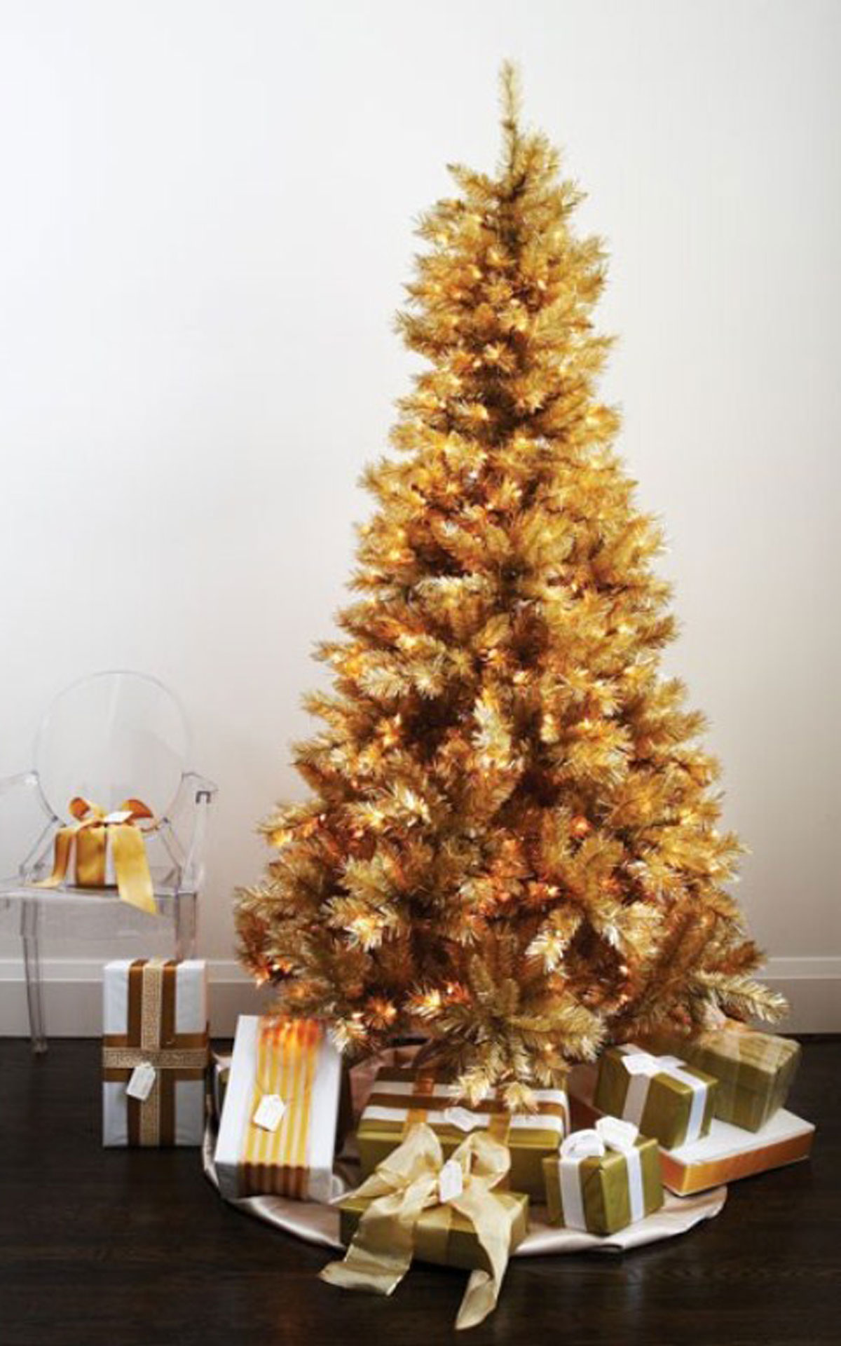 Luxury Golden Christmas Tree Decorations Ideas