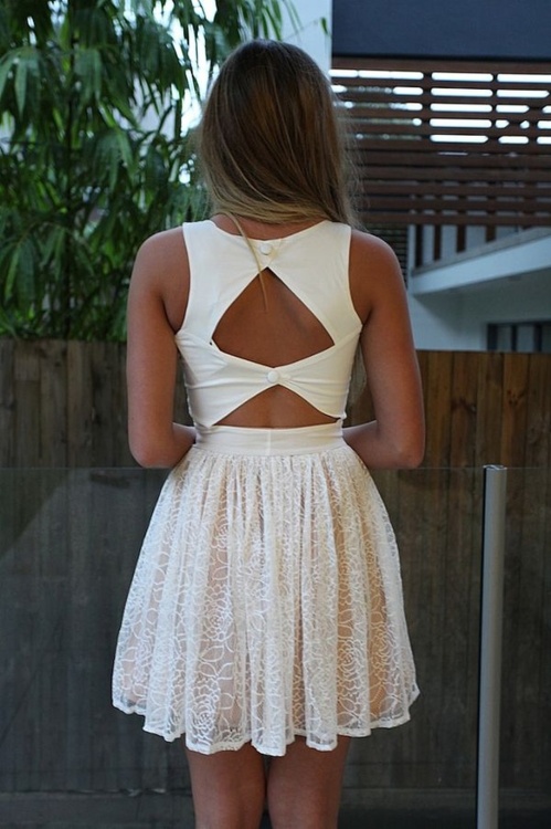 cute backless dress