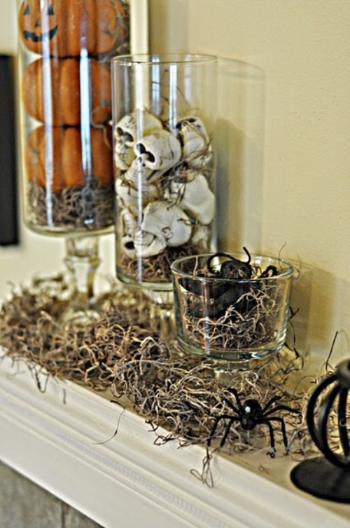 ghosts-skeletons-and-skull-for-halloween-decoration-