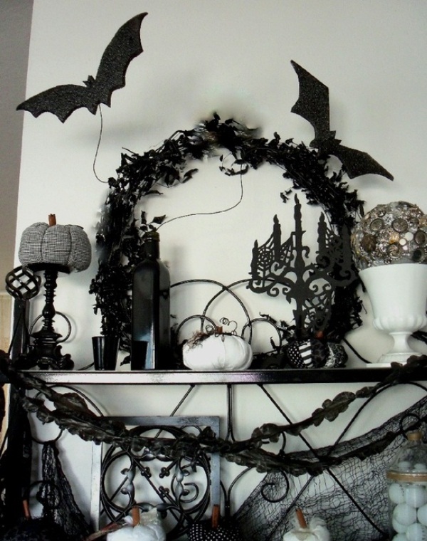 Scary White Halloween Decorations Ideas Bath Room Indoor Black Design
