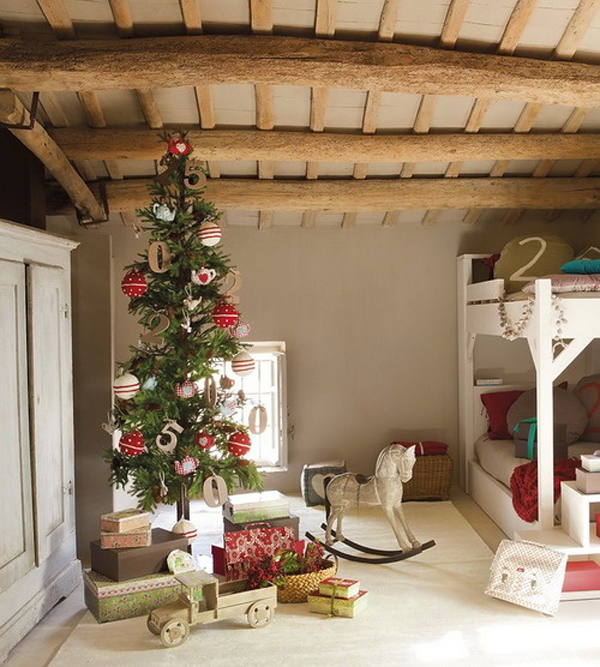 wood-christmas-bedrooms-for-kid.