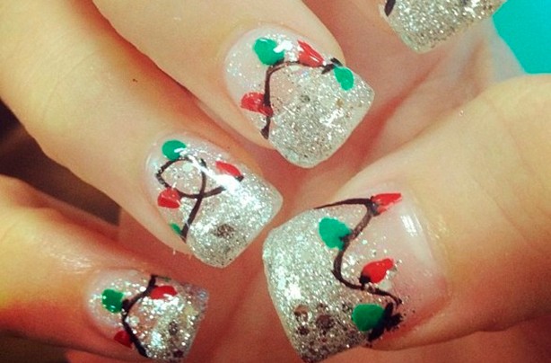 Christmas-lights-Christmas-nails