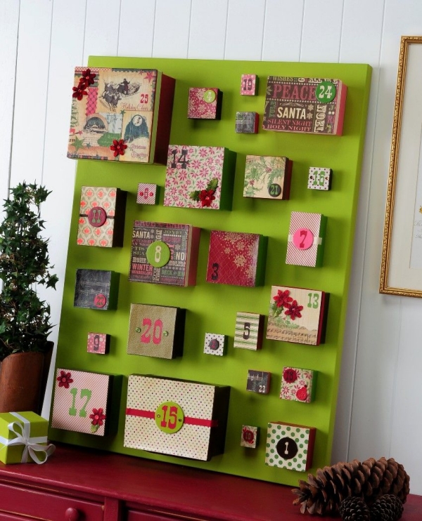 ideas-Christmas-Advent-Calendar-paper-mache-boxes