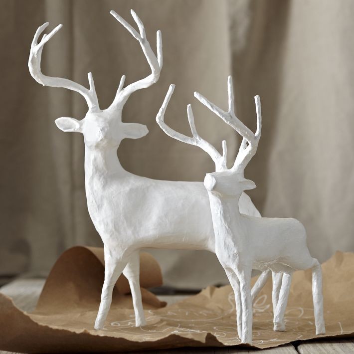 white-papier-mache-reindeer