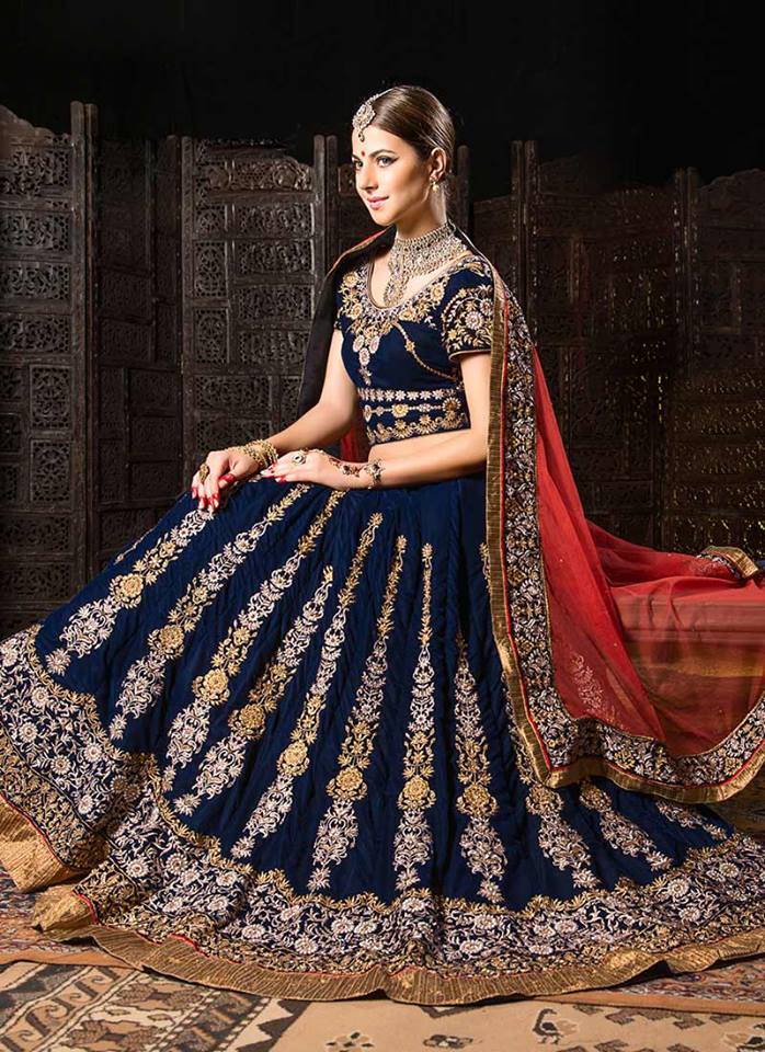 Cbazaar-Indian-Fashion-Bridal-Wear-Lehenga-Choli-Collection-2015-