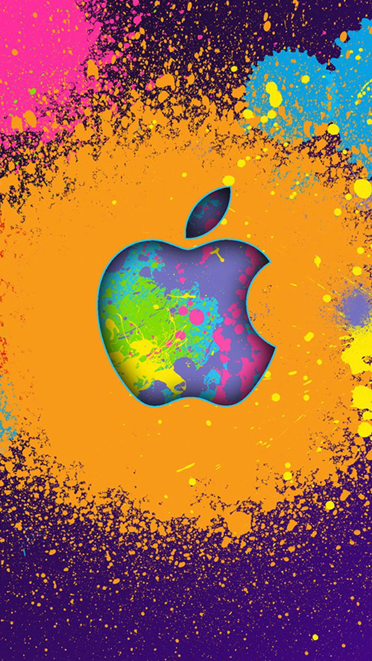 Ink Apple logo iPhone 6 Wallpapers