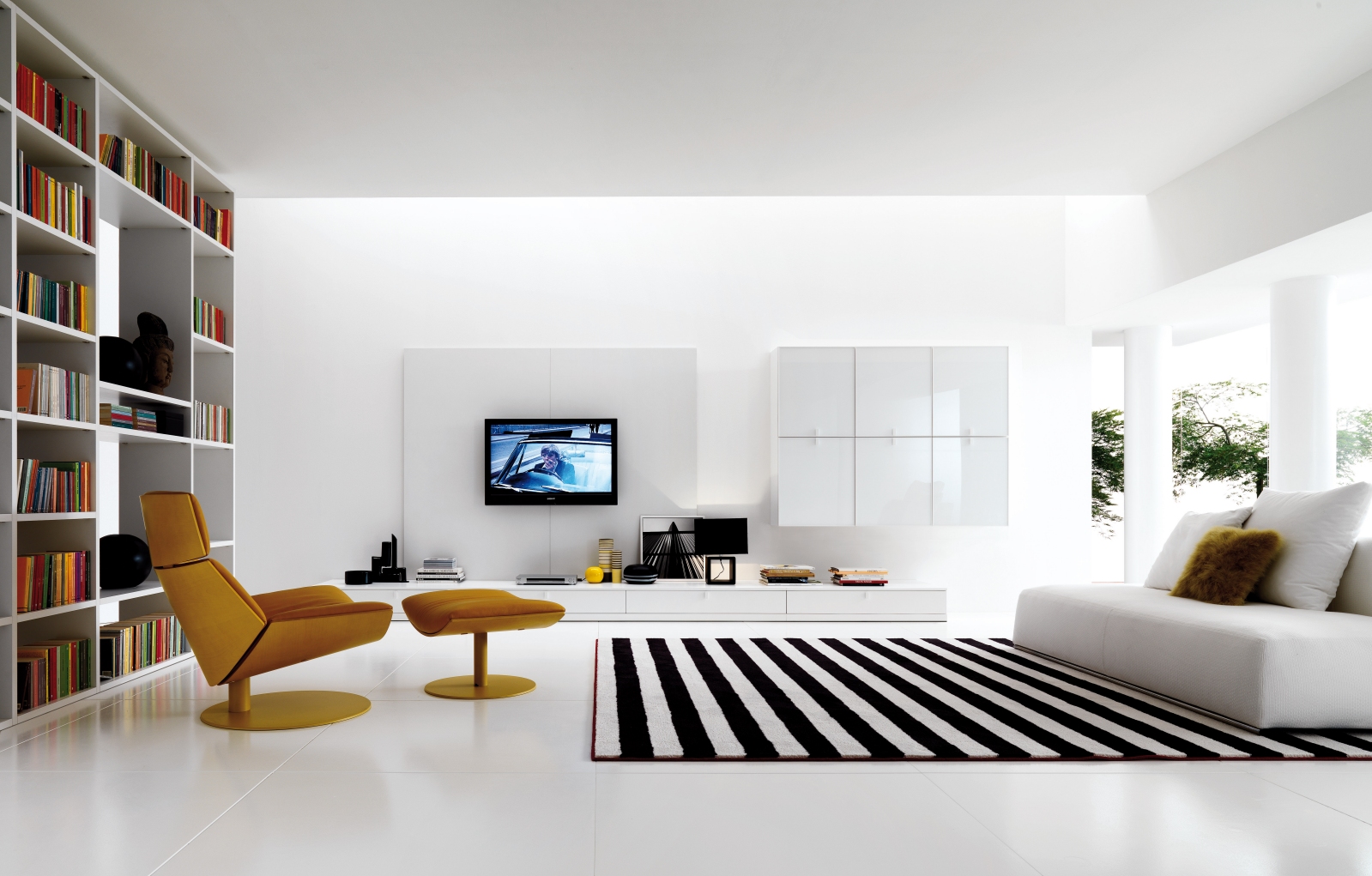 white-and-black-room
