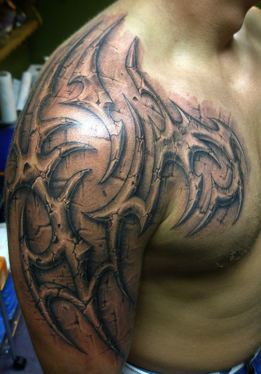 3D-Tribal-Tattoo-for-Arm.