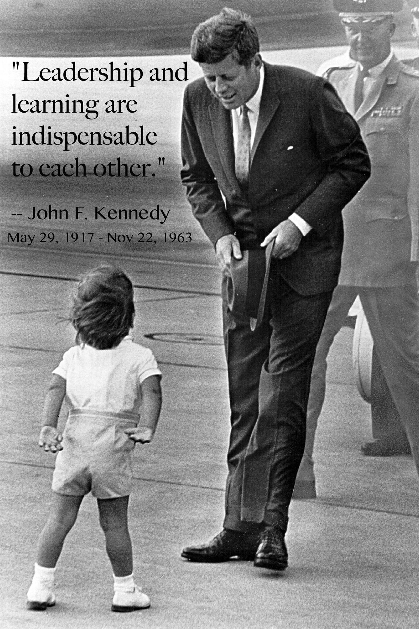 381091 11: President John F. Kennedy greets his son John. (Photo by National Archive/Newsmakers)