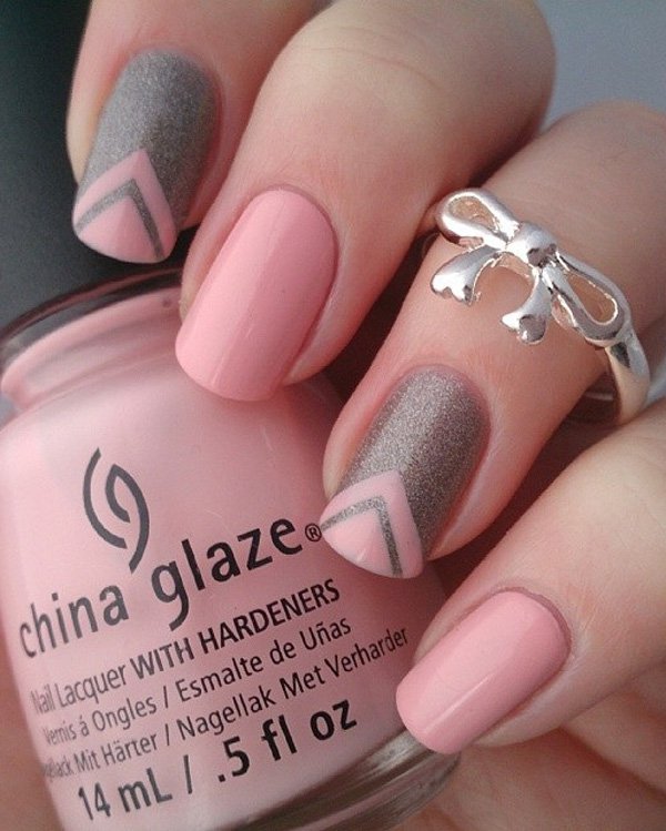 Gray-and-pink-nail