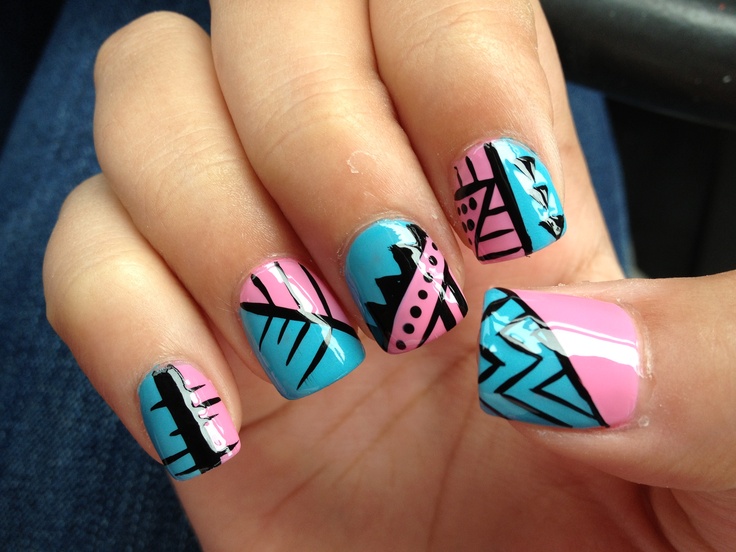Geometric and tribal nail art for a modern Mexico vacation look - wide 5