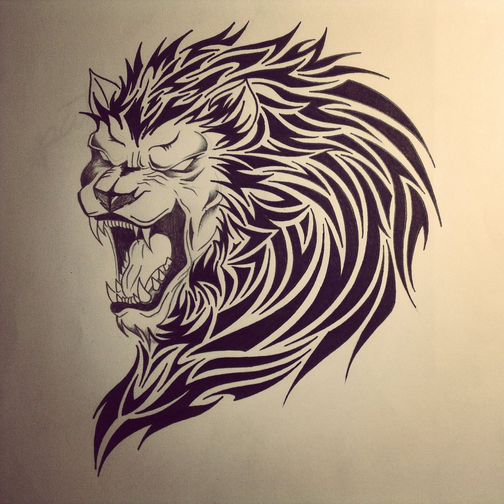 tribal-lion-tattoo-designs-images-deviantart-more-like-lion-tribal-tattoo.