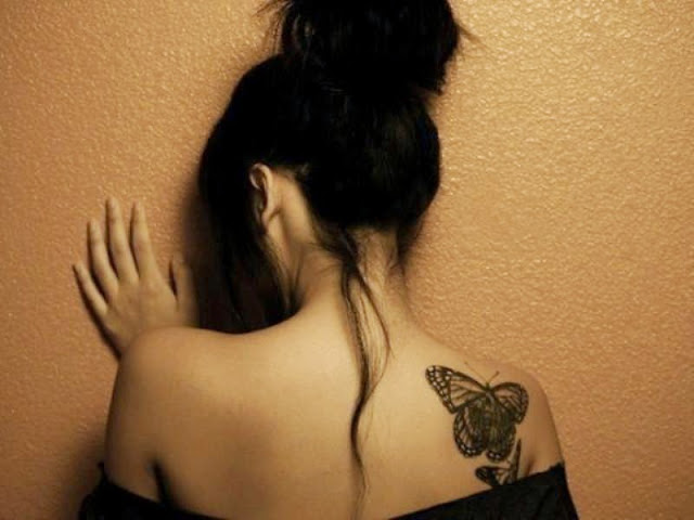 Back-Butterfly-Tattoo-Design
