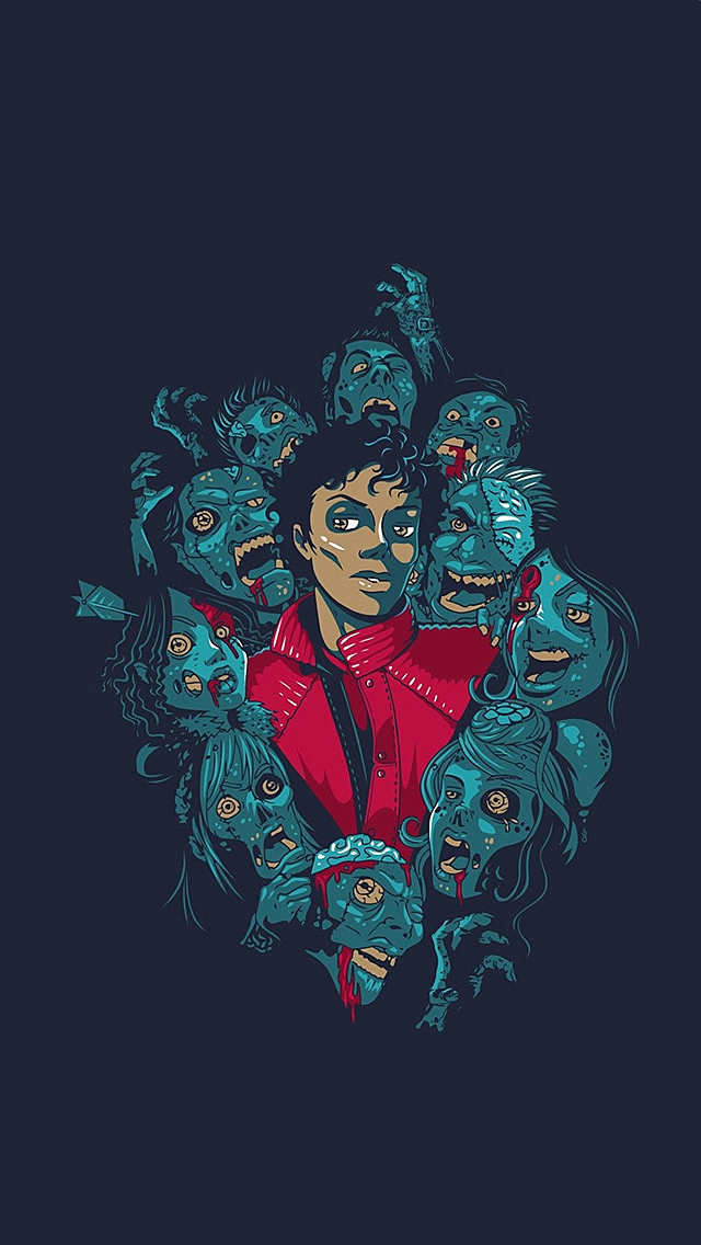 Michael-Jackson-Thriller-Illustration-iPhone-5-Wallpaper.