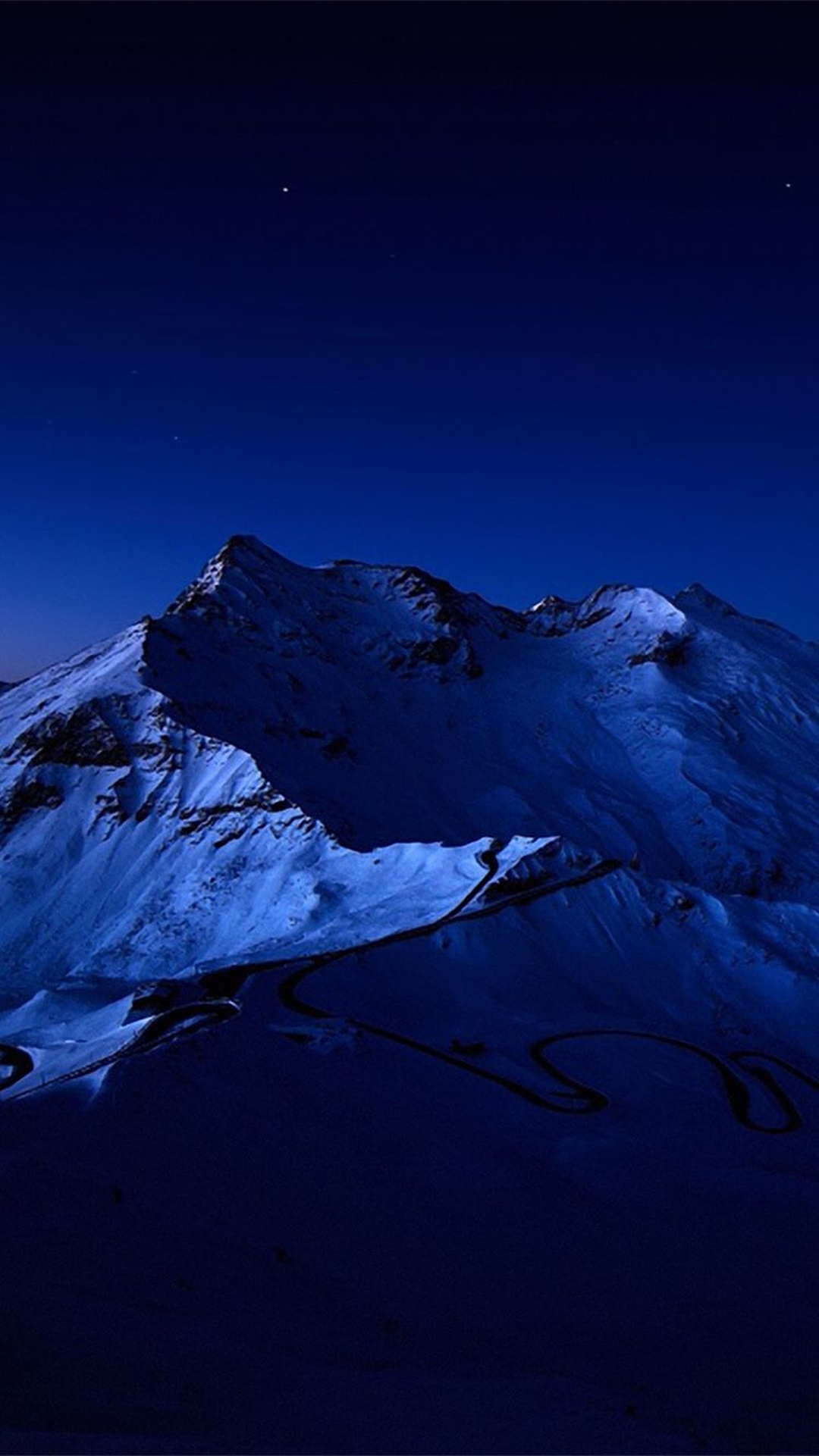 Night-Sky-Over-Snow-Mountain-Peak-iPhone-6-Plus-HD-Wallpaper.