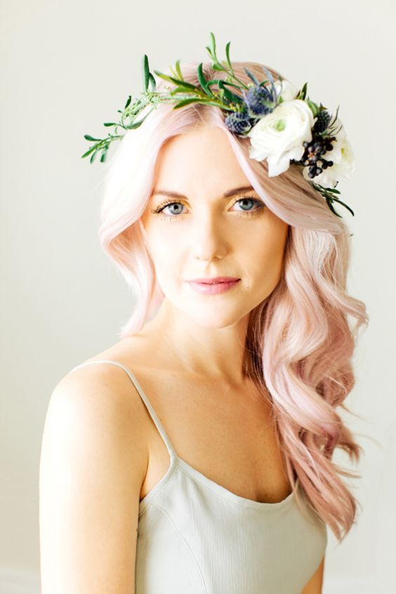 Pastel-Pink-Wedding-Hairstyle.