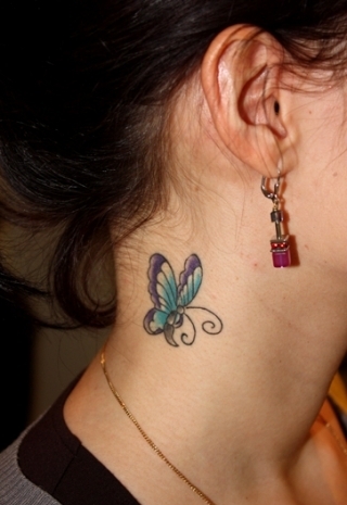 blue-butterfly-tattoo-on-neck.