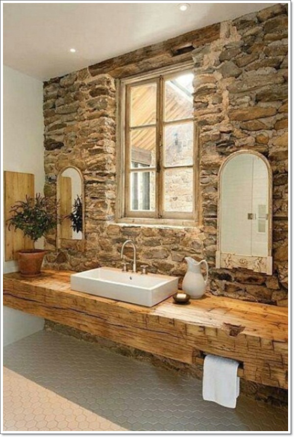 Modern Rustic Contemporary Bathroom 