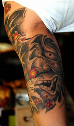 hanya-mask-japanese-sleeve-tattoo-tatouaz-maniki.