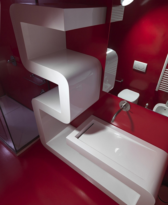 Artistic-Red-Floating-Sink-Cabinet-Ideas-for-Modern-Bathroom.