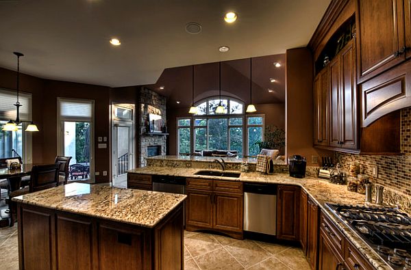 Sophisticated-traditional-kitchen-design-with-shades-of-mauve-and-brown
