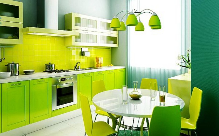green kitchen design 2