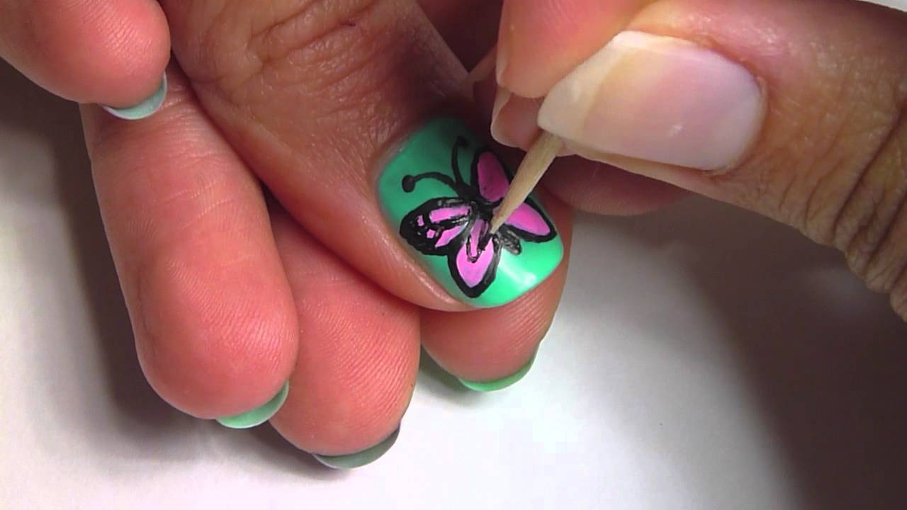 butterfly nail art 0