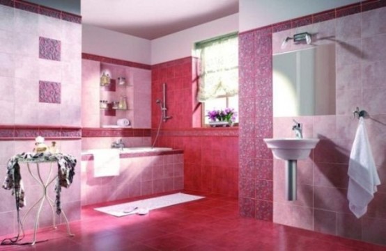pink bathroom interior feminine attractive bathrooms paint schemes lushome symbolic offering romantic minimalist inspirations gorgeous disqus enable javascript powered please