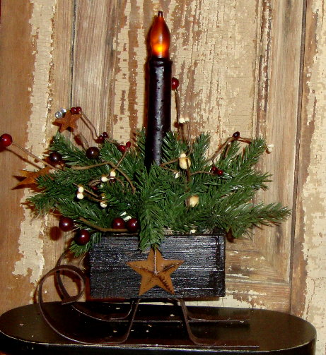 Sled-Sleigh-Decoration-Candle-Holder