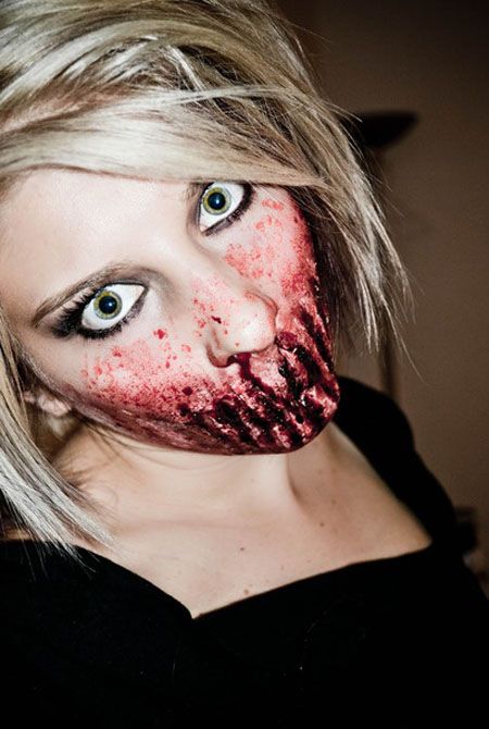 scary makeup ...