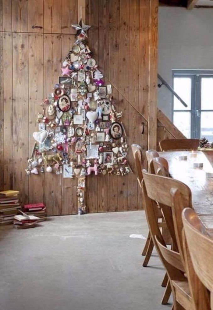 32 ARTIFICIAL WALL CHRISTMAS TREE INSPIRATIONS&hellip;.. - Godfather Style