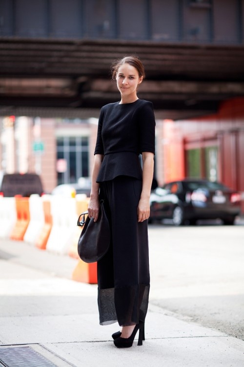 Black Maxi Dress -Street Inspiration