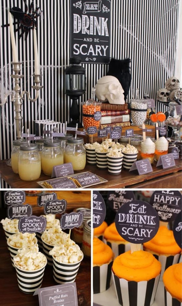 Eat, Drink, & Be Scary Halloween Party with Lots of Really Cute Ideas via