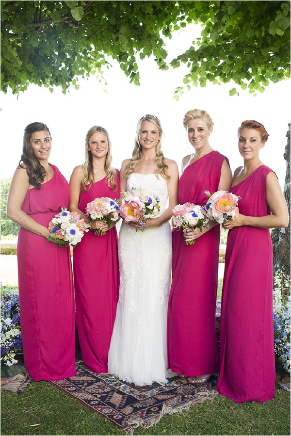 hot-pink-bridesmaid-dresses