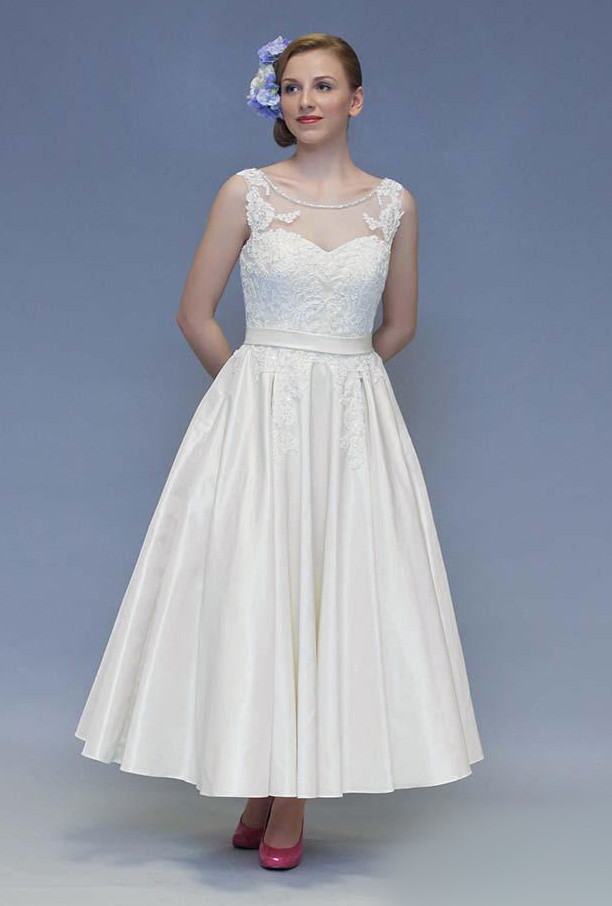 lovely tea length wedding dress