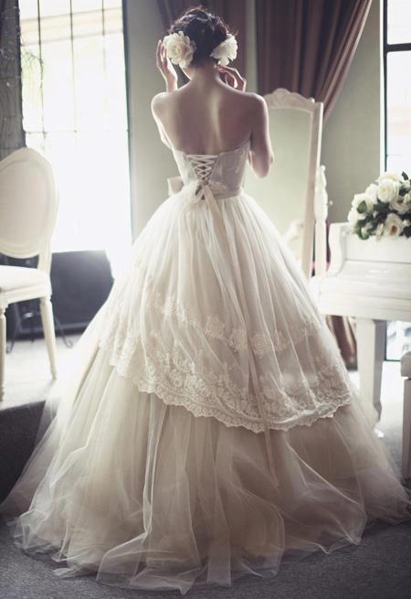 lovely wedding long gown