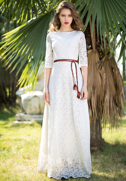 Casual-White-Maxi-Dress-For-Wedding