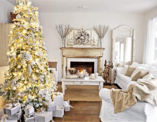 White-and-Gold-Christmas-Trees-Decorating