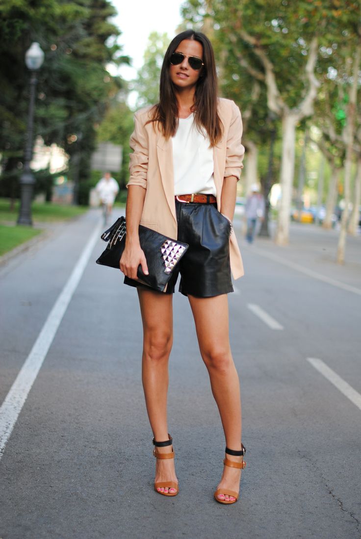 leather-shorts-and-blazer