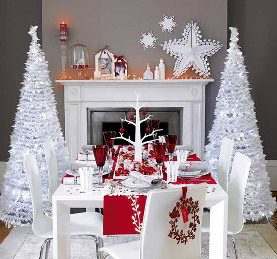 white christmas living decorations