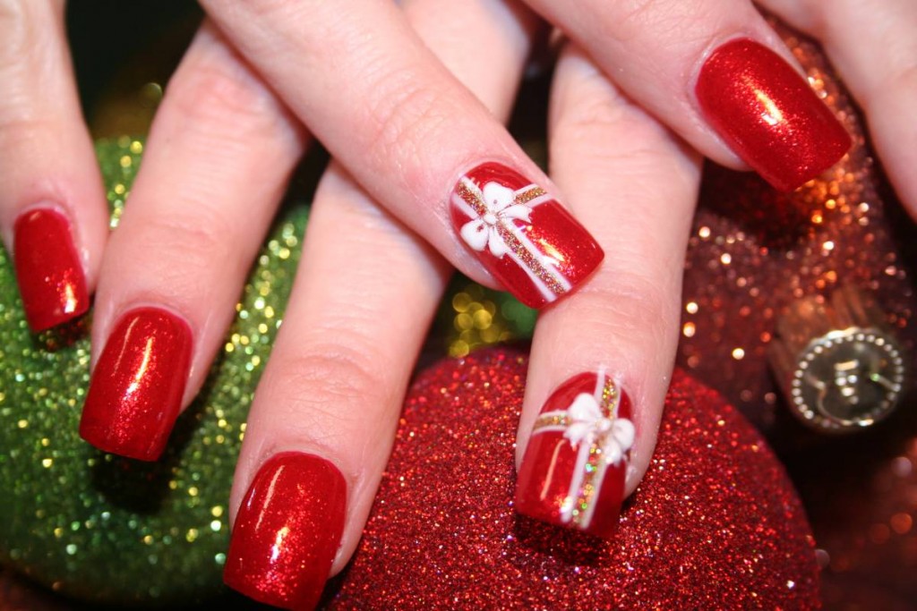 1. Simple Christmas Nail Art Designs - wide 7