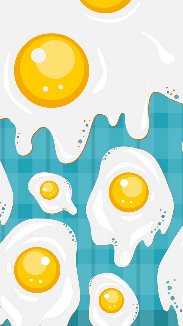 Fried-Eggs-Illustration-iPhone-6-Wallpaper