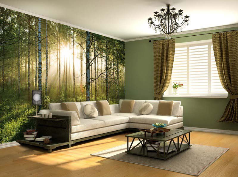 customised wallpaper for living room